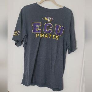 Colosseum ECU Pirates Gray and Yellow Tee